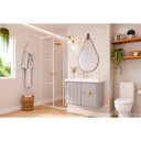 Ver imagem 1 de Bancada Banheiro c/Esp Copenhague/Gota 80cm Platina MGM
