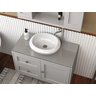 Gabinete Provençal 80 C/ Cuba e Espelheira Cinza Mat.: Cinza / Cromado - 6