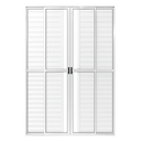Ver imagem 2 de Porta Balcão de Aluminio Branco 6 Folhas com Trinco 2,10x2,00