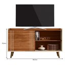 Ver imagem 5 de Rack Bancada Austin 135,7cm Cinamomo Mel/pérola Metalizado para Tv até 50” - Mobler