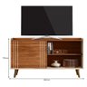 Rack Bancada Austin 135,7cm Cinamomo Mel/pérola Metalizado para Tv até 50” - Mobler - 5