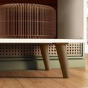 Ver imagem 4 de Rack Bancada Austin 135,7cm Cinamomo Mel/pérola Metalizado para Tv até 50” - Mobler