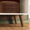 Rack Bancada Austin 135,7cm Cinamomo Mel/pérola Metalizado para Tv até 50” - Mobler - 4