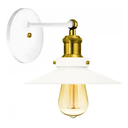 Ver imagem 1 de Arandela Prato Poptem Nordic Branco E Dourado Alumínio 20,5 Cm