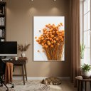 Ver imagem 1 de Quadro Decorativo Capim Dourado 70x50cm Mold Branca
