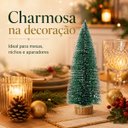 Ver imagem 5 de Mini Árvore de Natal Nevada 25cm com Base de Madeira