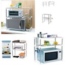 Ver imagem 2 de Prateleira ajustavel multifuncional rack telescopica estante de cozinha quarto banheiro