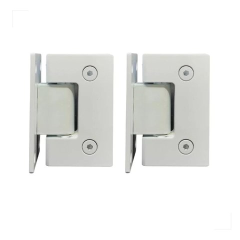 Dobradiça Inox Gv48 90º 1012 Box Vidro/alvenaria Branca - 2un