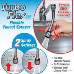 Extensor flexivel para torneira arejador em inox luxo prolongador turbo flex banheiro universal - 4