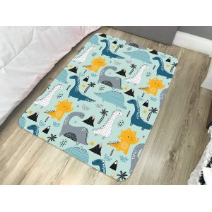 Tapete Infantil Atividades Transfer 95x130cm Dinossauros