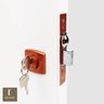 Fechadura AROUCA Trinco Rolete Pivotante 4110/45TR COM REGULAGEM Cobre Acetinado red gold com - 1
