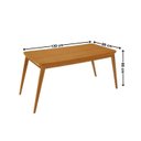 Ver imagem 3 de Conjunto de Mesa 120cm com 4 Cadeiras Estofadas Cleo Marrom Linho Capuccino / Tork / Naturalle