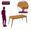 Ver imagem 6 de Conjunto de Mesa 120cm com 4 Cadeiras Estofadas Cleo Marrom Linho Capuccino / Tork / Naturalle