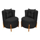 Ver imagem 1 de Kit 2 Poltronas Orgânica Curva Luna Boucle Chumbo - Montanaris Decor