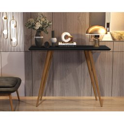 Buffet Aparador Mdf Sala Cantinho Café Pé Palito Madeira Retro:PRETO FOSCO - 2