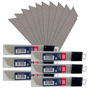 Kit 60 Pçs Lâmina Para Estilete Grosso Largo 18mm Inox Reposição Refil