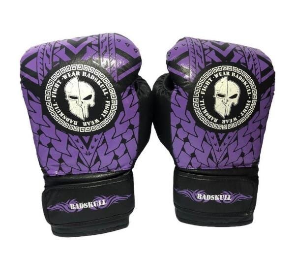 Luva Boxe Muaythai Badskull First Roxa 14Oz - 3