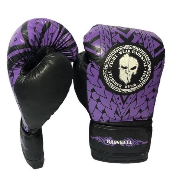 Luva Boxe Muaythai Badskull First Roxa 14Oz - 2