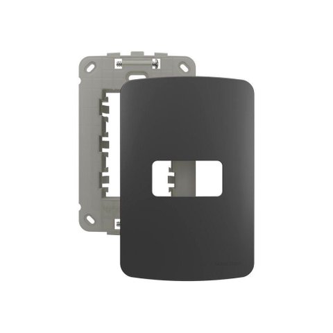 Placa com Suporte Margirius B3 Colors 4x2 para 1 Módulo Horizontal Grafite
