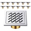 Ver imagem 1 de Ralo 10x10 Inox Anti Odor Kit 10 Uni Banheiro Lavabo Anti Inseto Higienico Lavanderia Varanda Resist