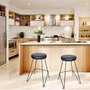 Ver imagem 2 de Banqueta Banco Aço Média Cozinha Bar Balcão Bistrô Sala 63cm:preto