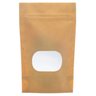 Saco Stand Up Pouch Kraft com Visor e Zíper 10 X 16 Cm - Pacote com 50 Unidades - 1