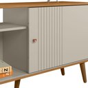 Ver imagem 3 de Rack para Sala de Estar Tv 50 Pol 120cm Pés Palito Odem L05 Nature Off White - Lyam Decor