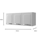 Ver imagem 6 de Armário Multiuso 3 Portas Aço Itatiaia Rose Branco Neve