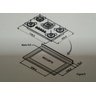 Balcão para Cooktop 1,05m 5 Bocas 1 Nicho com 1 Porta e Gaveta Turim - 9
