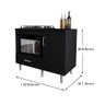 Balcão para Cooktop 1,05m 5 Bocas 1 Nicho com 1 Porta e Gaveta Turim - 4