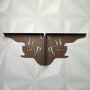Ver imagem 6 de Mão Francesa Marrom Decorativa 20cm Cantinho do Café Xícara Aço Zarg