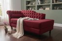 Ver imagem 1 de Recamier Decorativo Divã Styllus Lado Direito Suede Marsala
