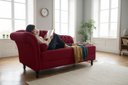 Ver imagem 2 de Recamier Decorativo Divã Styllus Lado Direito Suede Marsala