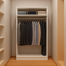 Closet Nicho Estante Expositor para Roupas Aberto Cabide Mdf:branco - 4
