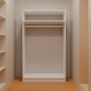 Closet Nicho Estante Expositor para Roupas Aberto Cabide Mdf:branco