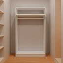 Ver imagem 3 de Closet Nicho Estante Expositor para Roupas Aberto Cabide Mdf:branco