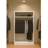 Closet Nicho Estante Expositor para Roupas Aberto Cabide Mdf:branco - 1