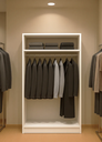 Ver imagem 1 de Closet Nicho Estante Expositor para Roupas Aberto Cabide Mdf:branco
