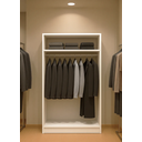 Ver imagem 1 de Closet Nicho Estante Expositor para Roupas Aberto Cabide Mdf:branco