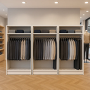 Ver imagem 2 de Closet Nicho Estante Expositor para Roupas Aberto Cabide Mdf:branco