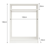 Closet Nicho Estante Expositor para Roupas Aberto Cabide Mdf:branco - 6