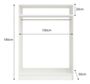 Ver imagem 6 de Closet Nicho Estante Expositor para Roupas Aberto Cabide Mdf:branco