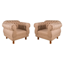 Ver imagem 2 de Conjunto 1 Sofá 1,80cm + 2 Poltronas Chesterfield Elisabeth Linho Bege