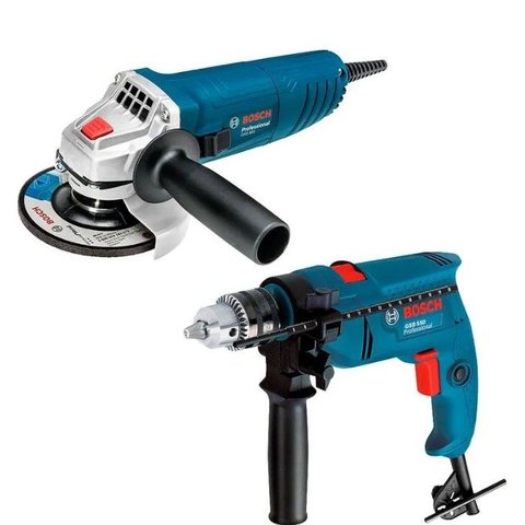 Kit Combo Bosch Gws 850 + Gsb 550 Re 220V Esmerilhadeira Furadeira