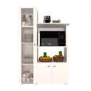 Ver imagem 3 de Armário de Cozinha Paula com Cristaleira 3 Portas Branco - Panorama Móveis