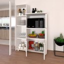 Ver imagem 4 de Armário de Cozinha Paula com Cristaleira 3 Portas Branco - Panorama Móveis