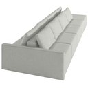 Ver mais imagens de Sofá Ilha Modular com Puff para Sala Living 432cm Georgia K04 Linho Cinza - Mpozenato