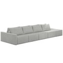 Ver imagem 1 de Sofá Ilha Modular com Puff para Sala Living 432cm Georgia K04 Linho Cinza - Mpozenato