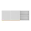 Ver imagem 5 de Armário de Cozinha Aéreo 150cm 2 Portas Veneza Multimóveis V3741 Branco/Dourado