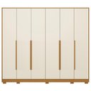 Ver imagem 3 de Guarda Roupa Casal 270cm 6 Portas Meraki Cinamomo/Off a02 - Mpozenato